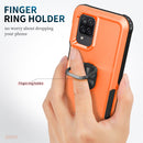 For Samsung Galaxy A32 & A12 3 in 1 PC + TPU Phone Case with Ring Holder(Orange)