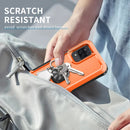 For Samsung Galaxy A32 & A12 3 in 1 PC + TPU Phone Case with Ring Holder(Orange)