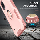 For Samsung Galaxy A32 & A12 3 in 1 PC + TPU Phone Case with Ring Holder(Pink)