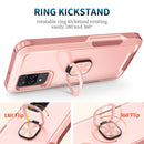 For Samsung Galaxy A32 & A12 3 in 1 PC + TPU Phone Case with Ring Holder(Pink)