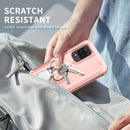 For Samsung Galaxy A32 & A12 3 in 1 PC + TPU Phone Case with Ring Holder(Pink)