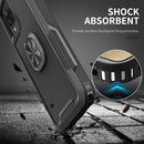 For Samsung Galaxy A32 & A12 3 in 1 PC + TPU Phone Case with Ring Holder(Black)