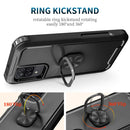 For Samsung Galaxy A32 & A12 3 in 1 PC + TPU Phone Case with Ring Holder(Black)