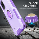 For Samsung Galaxy A32 & A12 3 in 1 PC + TPU Phone Case with Ring Holder(Purple)