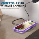 For Samsung Galaxy A32 & A12 3 in 1 PC + TPU Phone Case with Ring Holder(Purple)