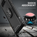 For Samsung Galaxy S10+ 3 in 1 PC + TPU Phone Case with Ring Holder(Black)