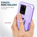 For Samsung Galaxy S20 Ultra 3 in 1 PC + TPU Phone Case with Ring Holder(Purple)