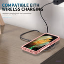 For Samsung Galaxy S21 Ultra 5G 3 in 1 PC + TPU Phone Case with Ring Holder(Pink)