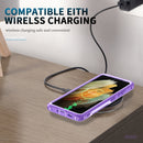 For Samsung Galaxy S21 Ultra 5G 3 in 1 PC + TPU Phone Case with Ring Holder(Purple)