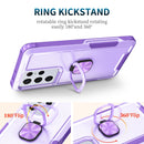 For Samsung Galaxy S21 Ultra 5G 3 in 1 PC + TPU Phone Case with Ring Holder(Purple)