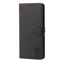 For Samsung Galaxy A13 5G Embossed Happy Cat Pattern Leather Phone Case(Black)