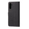 For Samsung Galaxy A13 5G Embossed Happy Cat Pattern Leather Phone Case(Black)