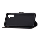 For Samsung Galaxy A13 5G Embossed Happy Cat Pattern Leather Phone Case(Black)