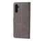 For Samsung Galaxy A13 5G Embossed Happy Cat Pattern Leather Phone Case(Grey)