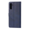 For Samsung Galaxy A13 5G Embossed Happy Cat Pattern Leather Phone Case(Blue)