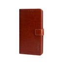 For Vivo Y76s idewei Crazy Horse Texture Leather Phone Case(Brown)