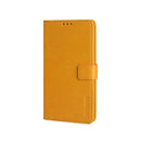 For Vivo Y76s idewei Crazy Horse Texture Leather Phone Case(Yellow)