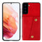 For Samsung Galaxy S22 5G Double Buckle PU + TPU Magnetic Phone Case(Red)