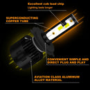 1 Pair P2 H4 DC9-12V / 24W / 2200LM IP68 Car Waterproof Headlight 6LEDs SMD-3570 Lamp Beads(6000K White Light)