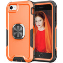 3 in 1 PC + TPU Phone Case with Ring Holder For iPhone SE 2022 / SE 2020 / 8 / 7(Orange)