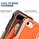 3 in 1 PC + TPU Phone Case with Ring Holder For iPhone SE 2022 / SE 2020 / 8 / 7(Orange)