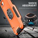 3 in 1 PC + TPU Phone Case with Ring Holder For iPhone SE 2022 / SE 2020 / 8 / 7(Orange)
