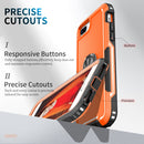3 in 1 PC + TPU Phone Case with Ring Holder For iPhone 8 Plus & 7 Plus(Orange)