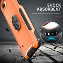 3 in 1 PC + TPU Phone Case with Ring Holder For iPhone 8 Plus & 7 Plus(Orange)
