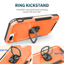 3 in 1 PC + TPU Phone Case with Ring Holder For iPhone 8 Plus & 7 Plus(Orange)