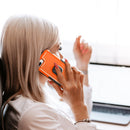 3 in 1 PC + TPU Phone Case with Ring Holder For iPhone 8 Plus & 7 Plus(Orange)
