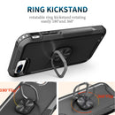 3 in 1 PC + TPU Phone Case with Ring Holder For iPhone 8 Plus & 7 Plus(Black)