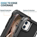 3 in 1 PC + TPU Phone Case with Ring Holder For iPhone 11(Black)