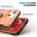 3 in 1 PC + TPU Phone Case with Ring Holder For iPhone 12 / 12 Pro(Orange)