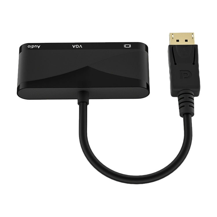 D45 3 in 1 DP to HDMI + VGA + 3.5 Audio Converter Cable(Black)