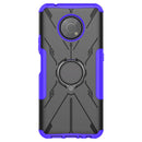 For Nokia G300 Armor Bear Shockproof PC + TPU Phone Case with Ring Holder(Purple)