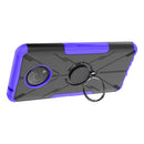 For Nokia G300 Armor Bear Shockproof PC + TPU Phone Case with Ring Holder(Purple)