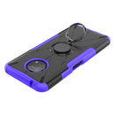 For Nokia G300 Armor Bear Shockproof PC + TPU Phone Case with Ring Holder(Purple)