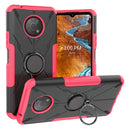 For Nokia G300 Armor Bear Shockproof PC + TPU Phone Case with Ring Holder(Rose Red)