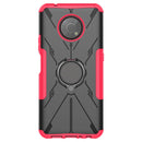 For Nokia G300 Armor Bear Shockproof PC + TPU Phone Case with Ring Holder(Rose Red)