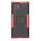 For Samsung Galaxy S22 Ultra 5G Tire Texture TPU + PC Phone Case with Holder(Red)