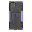 For Samsung Galaxy S22 Ultra 5G Tire Texture TPU + PC Phone Case with Holder(Purple)