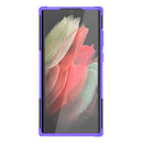 For Samsung Galaxy S22 Ultra 5G Tire Texture TPU + PC Phone Case with Holder(Purple)