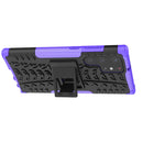 For Samsung Galaxy S22 Ultra 5G Tire Texture TPU + PC Phone Case with Holder(Purple)