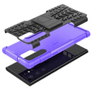 For Samsung Galaxy S22 Ultra 5G Tire Texture TPU + PC Phone Case with Holder(Purple)