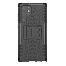 For Samsung Galaxy S22 Ultra 5G Tire Texture TPU + PC Phone Case with Holder(Black)