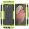 For Samsung Galaxy S22 Ultra 5G Tire Texture TPU + PC Phone Case with Holder(Green)
