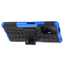 For Xiaomi Mi 11T Tire Texture TPU + PC Phone Case with Holder(Blue)
