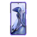 For Xiaomi Mi 11T Tire Texture TPU + PC Phone Case with Holder(Purple)