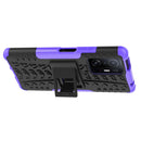 For Xiaomi Mi 11T Tire Texture TPU + PC Phone Case with Holder(Purple)