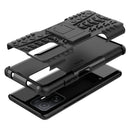 For Xiaomi Mi 11T Tire Texture TPU + PC Phone Case with Holder(Black)